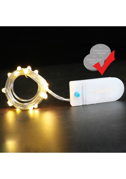 Beyaz 3m 3 Modlu Peri Işıkları, CR2032 Pilli LED Dize Işıklar, Su Geçirmez Bakır Tel, Pırıltı Ateşböceği Işıkları, Noel Düğün Dekorasyonu (Yurt Dışından)