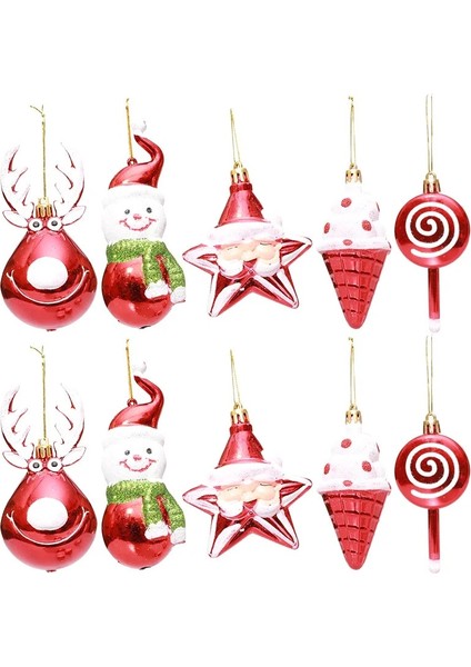 D-Beyaz Noel Ağacı Kolye Elk Kardan Adam Şeker Kutulu Set Noel Hediyeleri Noel Dekorasyon Ev Için 2022 Yeni Yıl Noel Navidad Dekor (Yurt Dışından)