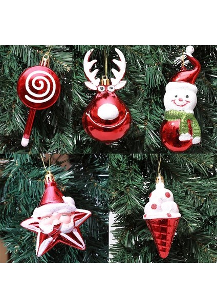 D-Beyaz Noel Ağacı Kolye Elk Kardan Adam Şeker Kutulu Set Noel Hediyeleri Noel Dekorasyon Ev Için 2022 Yeni Yıl Noel Navidad Dekor (Yurt Dışından)