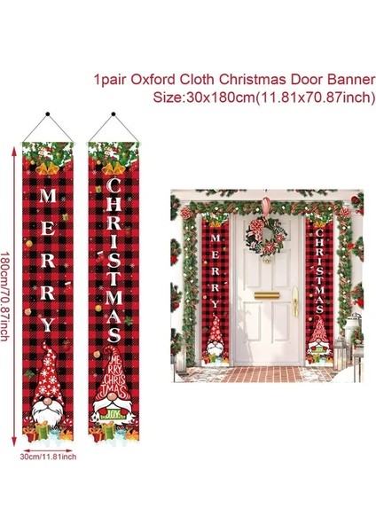 Faceless 4 30X180CM Noel Kapı Dekorasyonu 2023 Merry Christmas Banner Dekor Ev Asılı Noel Süs Navidad Mutlu Yeni Yıl Hediyesi 2024 (Yurt Dışından)