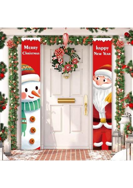 Faceless 4 30X180CM Noel Kapı Dekorasyonu 2023 Merry Christmas Banner Dekor Ev Asılı Noel Süs Navidad Mutlu Yeni Yıl Hediyesi 2024 (Yurt Dışından) fırsatları