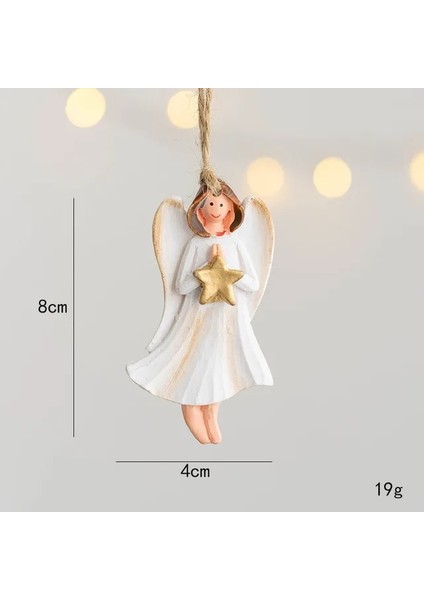 Altın Yıldız Charm Noel Melek Süs Beyaz Melek Noel Ağacı Kolye Ev Için Noel Süslemeleri 2023 Yeni Yıl Hediyeleri Noel Natale (Yurt Dışından) fiyatları