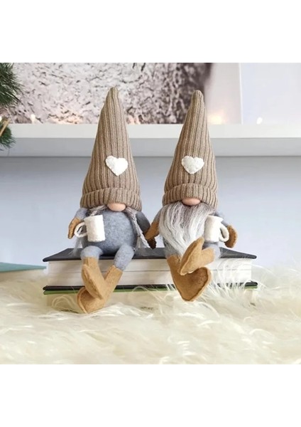 Yeşil Noel Kahve Gnome Bebek Kahve Barı Dekorasyon Çiftlik Evi Mutfak Için Peluş Bebek Noel Süslemeleri Ev Için Yeni Yıl 2023 (Yurt Dışından)