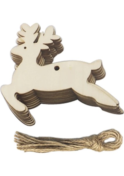 JM00255 10 Adet Dıy Ahşap Noel Süs Bitmemiş Ahşap Noel Ağacı Dıy Zanaat Xms Ev Partisi Dekoru Için Asılı Süslemeler (Yurt Dışından) indirimleri