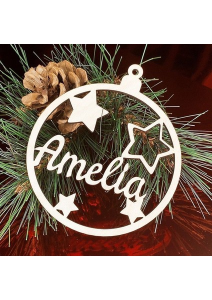 H 1pc Kişiselleştirilmiş Noel Kar Tanesi Topu Özel Lazer Kesim Baubles Farklı Isim Süs Noel Asılı Hediye Ağacı Ahşap Etiketler (Yurt Dışından)