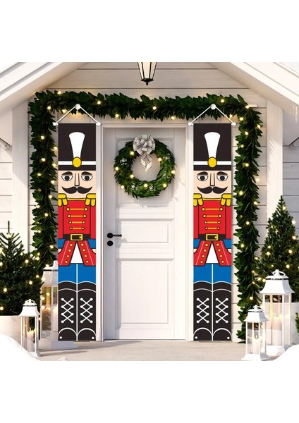 Stil 9 30X180 cm Fındıkkıran Asker Noel Afiş Beyit Noel Süslemeleri Ev Için Tatil Merry Christmas Kapı Dekor Mutlu Yeni Yıl (Yurt Dışından)