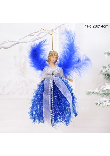 1p Mavi Melek Noel Ağacı Kolye Kar Tanesi Melek Geyik Asılı Süsler Noel Süslemeleri Ev Çocuklar Için Oyuncak 2022 Navidad Yeni Yıl Partisi (Yurt Dışından)