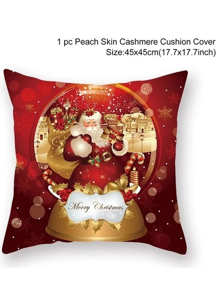 Stil 8 Noel Baba Yastık Kılıfı Mutlu Yeni Yıl 2023 Noel Hediyeleri 2022 Noel Dekor Ev Mutlu Noeller Süs Navidad Doğum Noel Hediyeleri (Yurt Dışından)