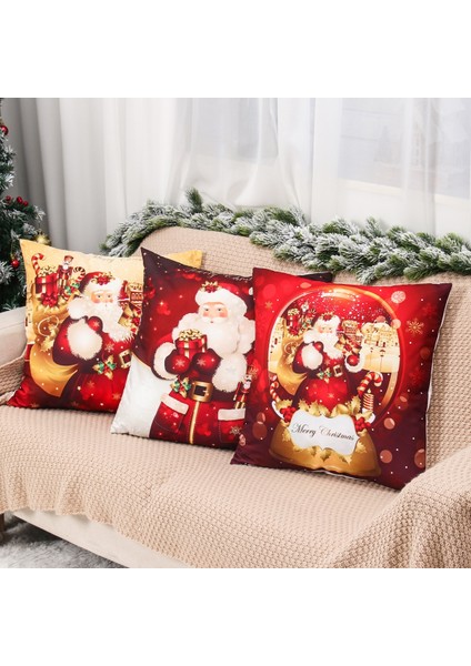 Stil 8 Noel Baba Yastık Kılıfı Mutlu Yeni Yıl 2023 Noel Hediyeleri 2022 Noel Dekor Ev Mutlu Noeller Süs Navidad Doğum Noel Hediyeleri (Yurt Dışından)