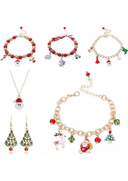 Noel Kolyeler 07 Noel Baba Bileklik Alaşım Kolye Ev Için Noel Süslemeleri Mutlu Yıllar 2023 Noel Ağacı Süsleri Noel Hediyeleri Noel (Yurt Dışından) indirimleri