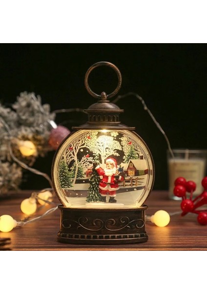 Noel Baba 202324 Işıklı Noel Kar Küresi Fener Pil Kumandalı LED Gece Lambası Kanca ile Noel Ağacı Süsler Hediye Fikirleri 1 Adet (Yurt Dışından) indirimleri