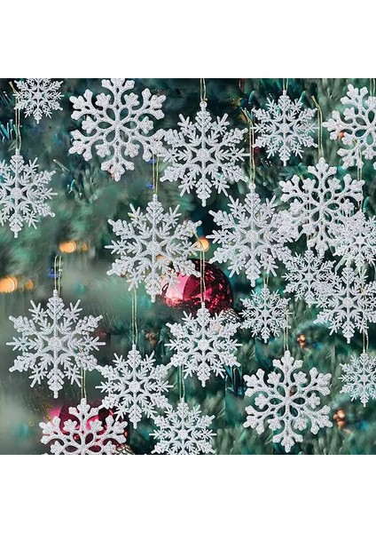 Kırmızı 10 Adet/grup Noel Sahte Kar Taneleri Noel Ağacı Asılı Süsleme Simülasyon Buz Kış Parti Noel Yeni Yıl Dekorasyon Icicle (Yurt Dışından)