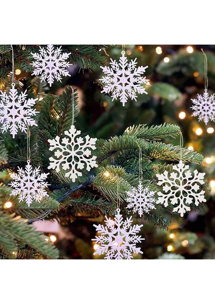 Kırmızı 10 Adet/grup Noel Sahte Kar Taneleri Noel Ağacı Asılı Süsleme Simülasyon Buz Kış Parti Noel Yeni Yıl Dekorasyon Icicle (Yurt Dışından)