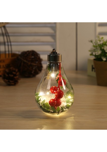 05 Noel Ağacı Dekor Peri Işıklar Şeffaf LED Işıklı Gece Lambası Topu Asılı Kolye Ev Yeni Yıl Noel Süslemeleri (Yurt Dışından) indirimleri