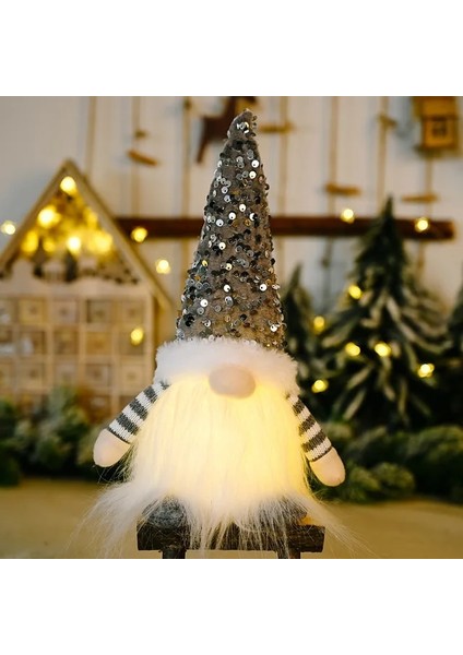 E Parlayan Gnome Noel Yüzü Olmayan Bebek 30 cm Ağaç Süslemeleri Gece Lambası Noel Hediyesi Navidad 2022 Yeni Yıl Novedades Ev Dekor (Yurt Dışından)