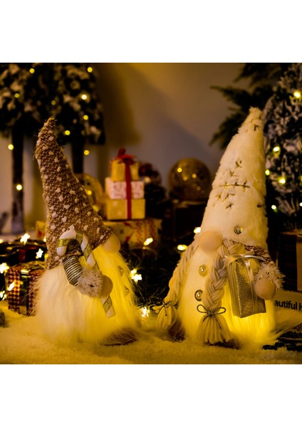 E Parlayan Gnome Noel Yüzü Olmayan Bebek 30 cm Ağaç Süslemeleri Gece Lambası Noel Hediyesi Navidad 2022 Yeni Yıl Novedades Ev Dekor (Yurt Dışından)