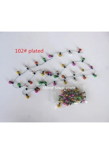 102 Kaplama 1 Metre 1/5 M Renkli Mini Plastik Dize Işıklar Işık Değil Lamba Noel Ağacı Süsleme Diy Necklase Dekorasyon Sanat Zanaat (Yurt Dışından)