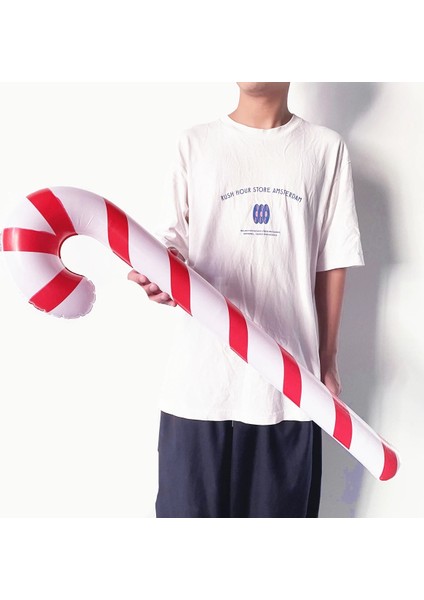 Ayı B Şişme Noel Dev Baston Şekerler Dekorasyon 90 cm Yenilik Noel Şeker Kamışı Sopa 2023 Yeni Yıl Partisi Şişme Sahne (Yurt Dışından)