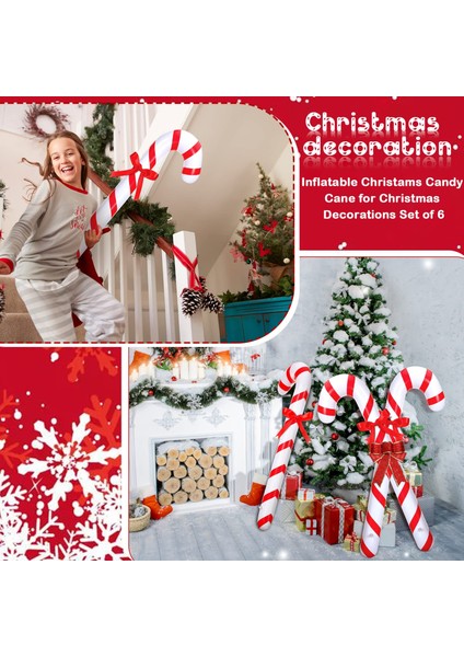 Ayı B Şişme Noel Dev Baston Şekerler Dekorasyon 90 cm Yenilik Noel Şeker Kamışı Sopa 2023 Yeni Yıl Partisi Şişme Sahne (Yurt Dışından)