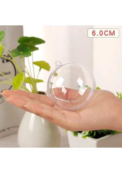 6 cm 5 Adet Noel Şeffaf Top Plastik Noel Ağaçları Açık Top Kutusu Biblo Süsleme Düğün Hediyesi Mevcut Parti Ev Dekorasyon (Yurt Dışından)