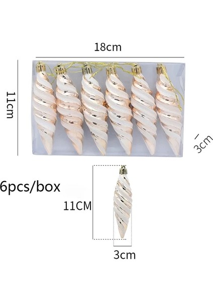 Şampanya Spiral 6 Adet/grup Noel Ağacı Kolye Galvanik Kırmızı Lolipop Şeker Noel Noel Çocuk Hediye Noel Ev Dekor Yeni Yıl 2023 Navidad (Yurt Dışından) fiyatları