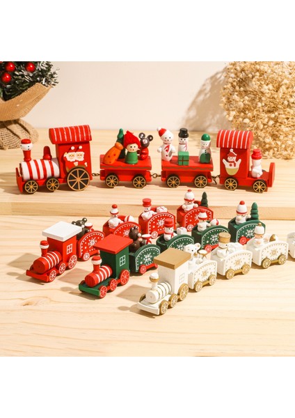 Ahşap Tren 11 Ahşap/plastik Tren Noel Süs Merry Christmas Dekorasyonu Ev Için 2023 Noel Hediyeleri Noel Natal Navidad Yeni Yıl 2024 (Yurt Dışından)