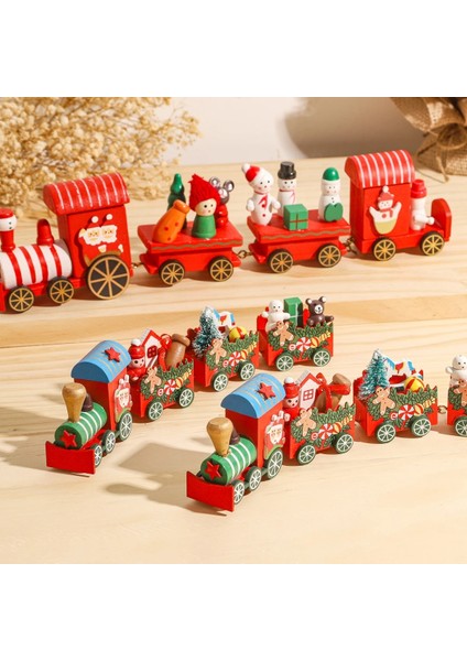 Ahşap Tren 11 Ahşap/plastik Tren Noel Süs Merry Christmas Dekorasyonu Ev Için 2023 Noel Hediyeleri Noel Natal Navidad Yeni Yıl 2024 (Yurt Dışından) modelleri