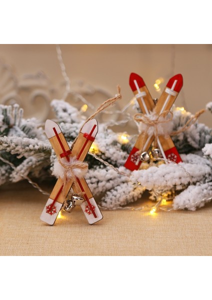 80-Beyaz Ahşap Kızak Noel Dekorasyon Ev Için Ahşap Kayak Çan Noel Süsler Çocuklar Hediye Ev Için Navidad Yeni Yıl Partisi Dekoru 2023 (Yurt Dışından) fiyatları