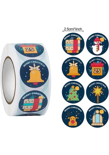 STYLE24 500 Adet Merry Christmas Çıkartmalar Noel Ağacı Elk Şeker Çanta Sızdırmazlık Etiket Yılbaşı Hediyeleri Kutusu Etiketleri Süslemeleri Yeni Yıl (Yurt Dışından)