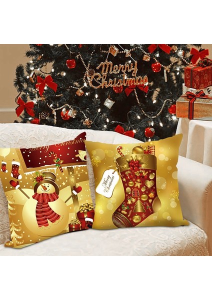 Stil 9 Noel Minder Örtüsü Merry Christmas Süslemeleri Ev 2020 Noel Süs Noel Hediyesi Navidad Mutlu Yıllar 2021 (Yurt Dışından)
