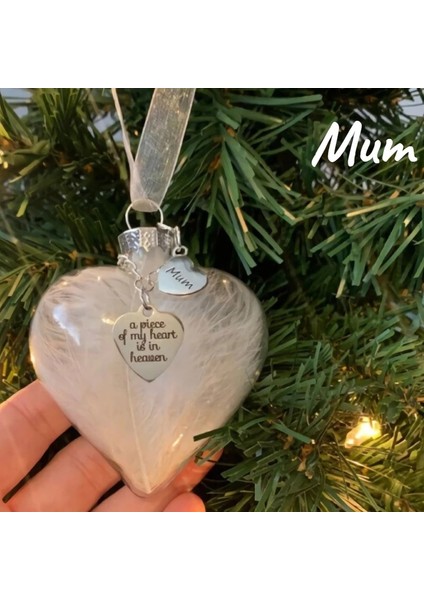 Baba Kalbimin Bir Parçası Cennette Aşk Noel Hatıra Şeffaf Plastik Top Hatıra Noel Ağacı Süsler Takı Hediye (Yurt Dışından)