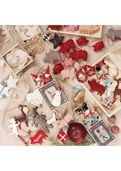 C-2 Adet Noel Partisi Iskandinav Noel Dekorasyon Metal Kolye Noel Ağacı Odası Parti Tatil Dekorasyon Süsler (Yurt Dışından)