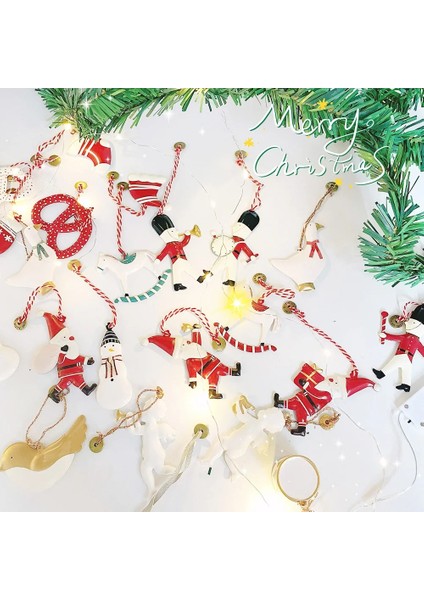 C-2 Adet Noel Partisi Iskandinav Noel Dekorasyon Metal Kolye Noel Ağacı Odası Parti Tatil Dekorasyon Süsler (Yurt Dışından) modelleri