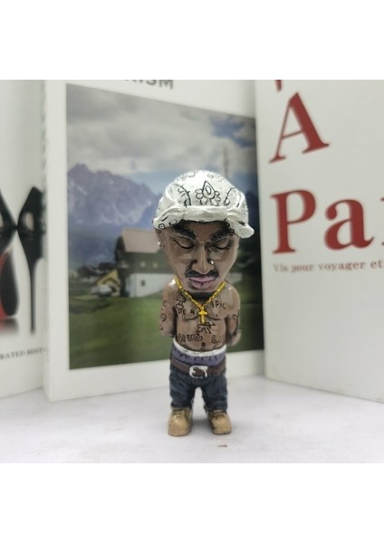 07 Tupac Rapçi Bebek Figürü Hip Hop Yıldızı Adam Snoop Dogg Heykelcik Oyuncak Serin Şeyler Rakamlar Koleksiyon Modeli Yaratıcı Heykel Hediye Dekor (Yurt Dışından)