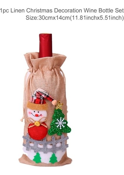 13 Fengrıse Noel Şarap Şişesi Kapağı Noel Süslemeleri Ev Için Noel Baba Noel Süs Masa Süsü 2023 Navidad Hediye (Yurt Dışından)