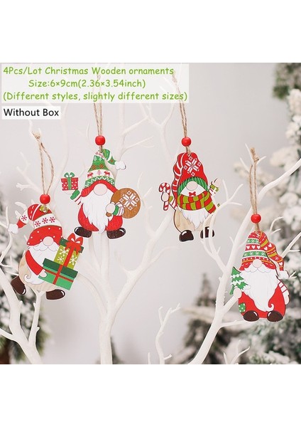 AHŞAP--SDG104--KIRMIZI Yeni Yıl 2023 Noel Melek Bebekler Noel Ağacı Kolye Süsler Navidad 2022 Ev Doğum Hediyeleri Için Noel Dekorasyon Noel Deco (Yurt Dışından)