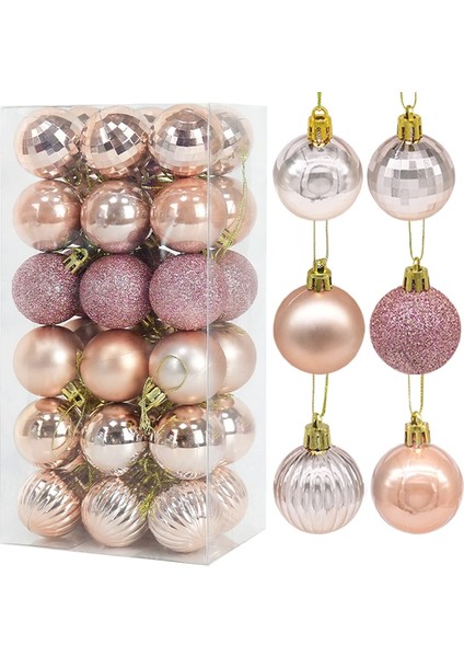 M16 36 Parça 4 cm 36 Adet 4 cm Noel Topları Süs Noel Süslemeleri Ev Için Noel Ağacı Dekoru 2023 Yeni Yıl Hediyeleri Plastik Noel Topları (Yurt Dışından)