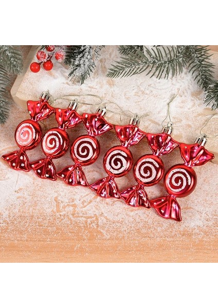 Mix Renk 6 Adet / Kutu Noel Şeker Kolye Noel Ağacı Askı Süsleri Noel Süslemeleri Ev 2022 Navidad Noel Yeni Yıl Çocuklar Hediye (Yurt Dışından) modelleri