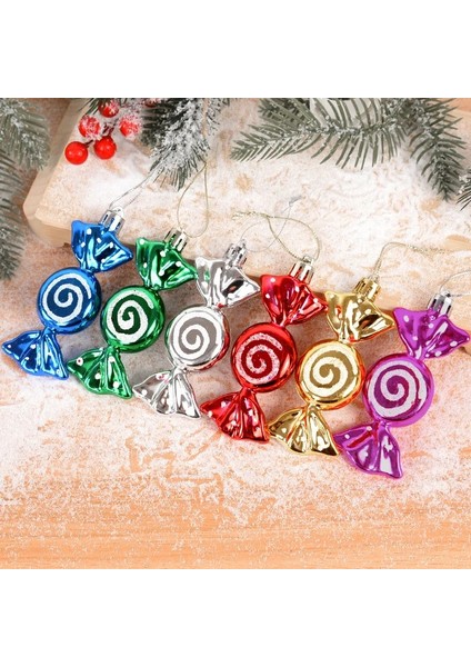 Mix Renk 6 Adet / Kutu Noel Şeker Kolye Noel Ağacı Askı Süsleri Noel Süslemeleri Ev 2022 Navidad Noel Yeni Yıl Çocuklar Hediye (Yurt Dışından) fırsatları