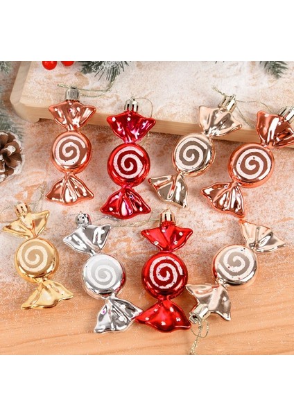Mix Renk 6 Adet / Kutu Noel Şeker Kolye Noel Ağacı Askı Süsleri Noel Süslemeleri Ev 2022 Navidad Noel Yeni Yıl Çocuklar Hediye (Yurt Dışından) indirimleri