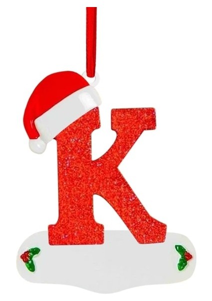 K Noel Ağacı Askı Süsleri 26 Alfabe ile Noel Şapka Süsleme Diy El Sanatları Noel Ağacı Parti Süslemeleri #50G (Yurt Dışından)