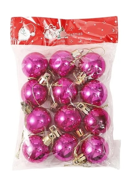 Gül Kırmızı 4 cm 6 Adet 6/12 Adet 3/4/5/6/7 cm Noel Dekorasyon Işık Topu Yılbaşı Ağacı Dekorasyon Kolye Renkli Top Kolye Süsler Yeni Yıl (Yurt Dışından)