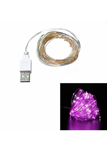 USB Pembe 5 M 50LED Mutlu Noel Işıkları Peri Dize Işıklar Noel Süslemeleri 2022 Sokak Çelenk Perde Yeni Yıl Noel Süs Navidad (Yurt Dışından)