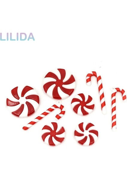 Çap 3.4 cm 24 Adet 24 Adet Noel Ağacı Dekorasyon Noel Şeker Kamışı Lolipop Kırmızı ve Beyaz Şeker Kolye Ev Dekor Yeni Yıl Navidad (Yurt Dışından) fırsatları