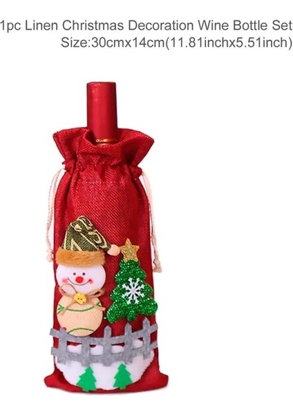 Noel Baba 2 Fengrise Ev Için Noel Süslemeleri Noel Baba Şarap Şişesi Kapağı Kardan Adam Çorap Hediye Sahipleri Noel Navidad Dekor Yeni Yıl (Yurt Dışından)
