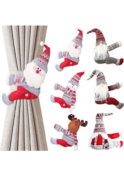 11 Noel Baba Elk Noel Perde Tokası Bebek Süs Merry Christmas Dekorasyon Ev Için 2022 Noel Hediyeleri Navidad Yeni Yıl 2023 (Yurt Dışından)