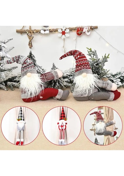 11 Noel Baba Elk Noel Perde Tokası Bebek Süs Merry Christmas Dekorasyon Ev Için 2022 Noel Hediyeleri Navidad Yeni Yıl 2023 (Yurt Dışından)