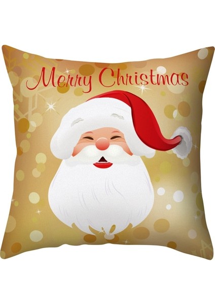 17 45-45 cm Noel Süslemeleri Noel Minder Örtüsü Noel Baba Yastık Kılıfı Kanepe Yastık Kılıfı Ev Dekor Için Yeni Yıl Navidad 2023 45*45 cm (Yurt Dışından)