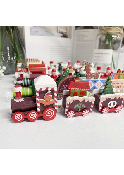 Y01220 Çocuklar Ahşap Noel Tren 2023 Noel Süslemeleri Ev Için Noel Navidad Noel Hediyeleri Noel Süs Yeni Yıl 2023 (Yurt Dışından)