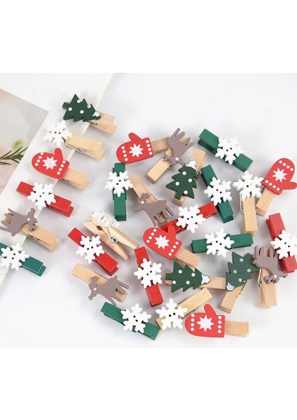 20 Adet Noel Ahşap Klipler Yeni Yıl Partisi Fotoğraf Duvar Klip Dıy Noel Süsler Dekorasyon Ev Için Noel Ağacı Kar Tanesi Mandal (Yurt Dışından) modelleri